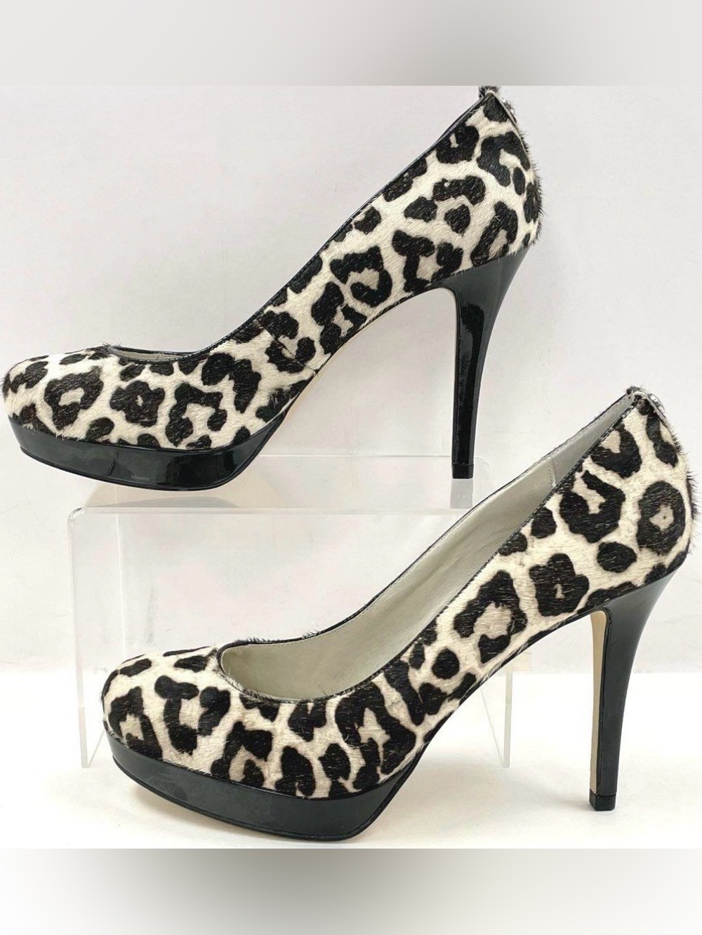 Michael Kors Leopard Calf Hair Platform Pumps Animal Print Heels Size 8